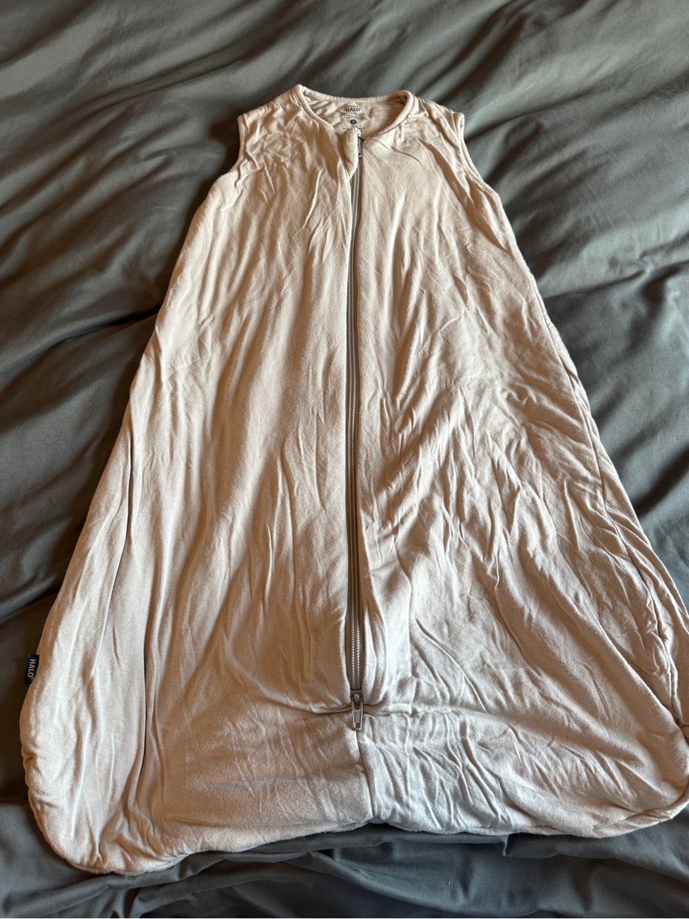 Halo Sleep Sack – Light Gray Zipped Wearable Blanket